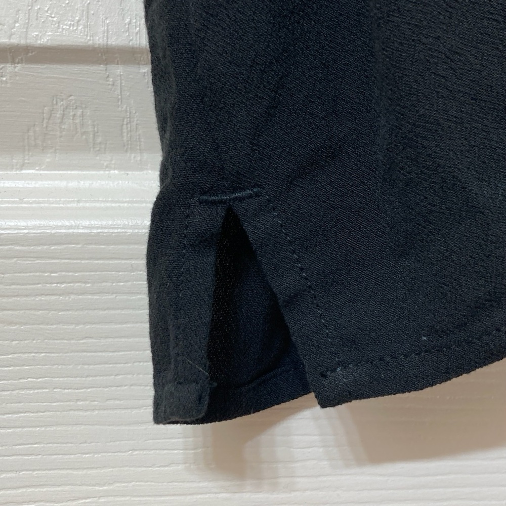 Old Navy Women’s Black Drapey Button Down Shirt Size 3X Preppy Career Minimalist - Picture 4 of 9
